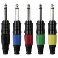 6.3 mm. Jackplug mono, Black housing