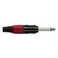 6.3 mm. Jackplug mono, Black housing