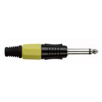 6.3 mm. Jackplug mono, Black housing